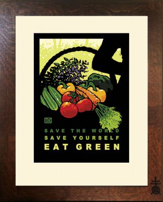 EAT GREENLarge Giclee Print #3